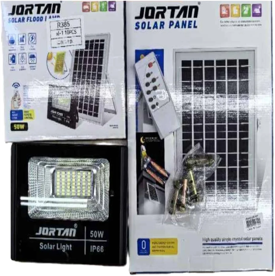 40W Jortan LED projector with solar panel and remote control